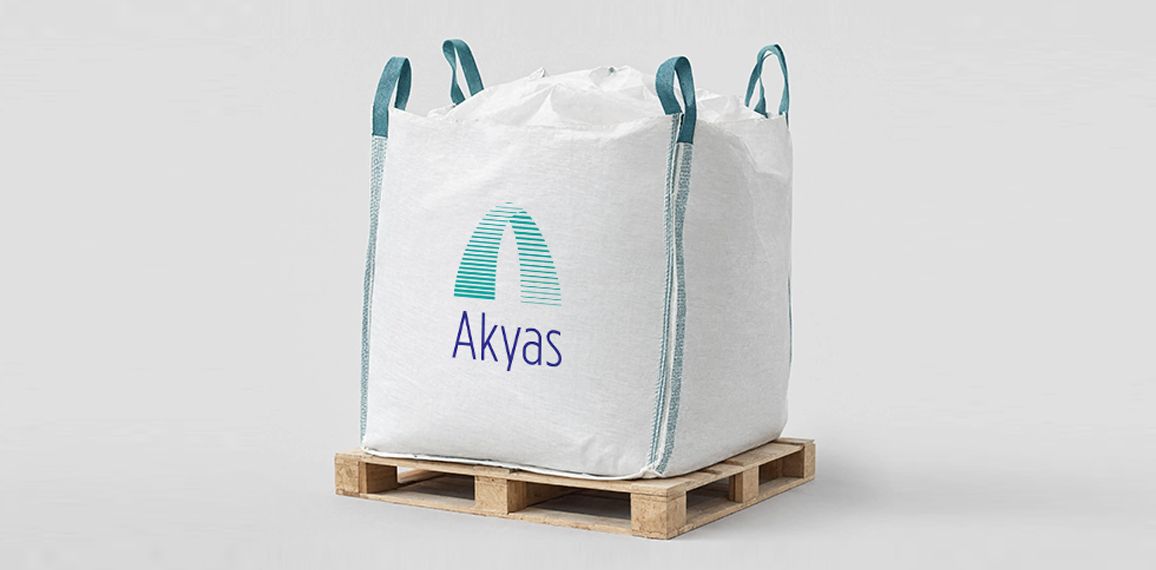 Industrial jumbo bags on a pallet