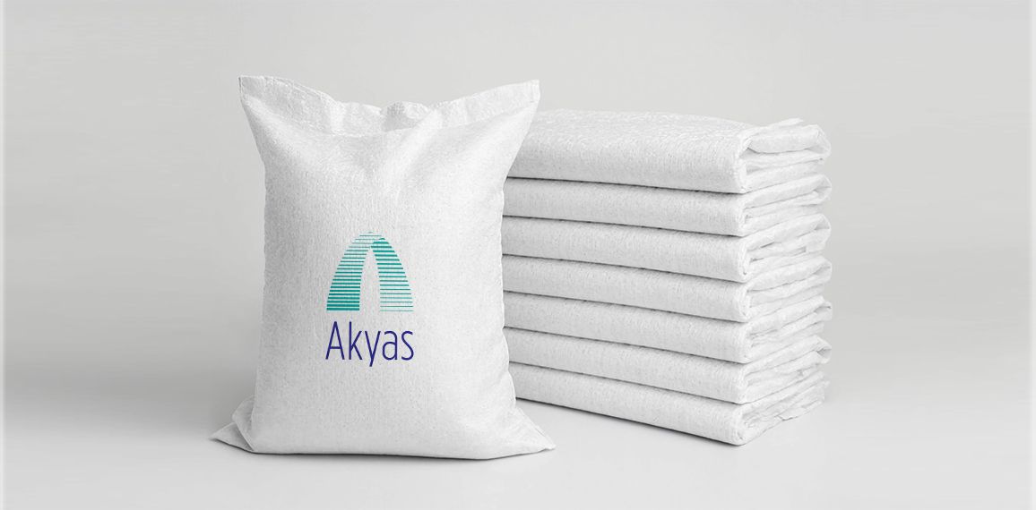 PP woven sacks in a clean factory